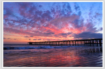 Purple Sunset at the Ventura Pier and Beach