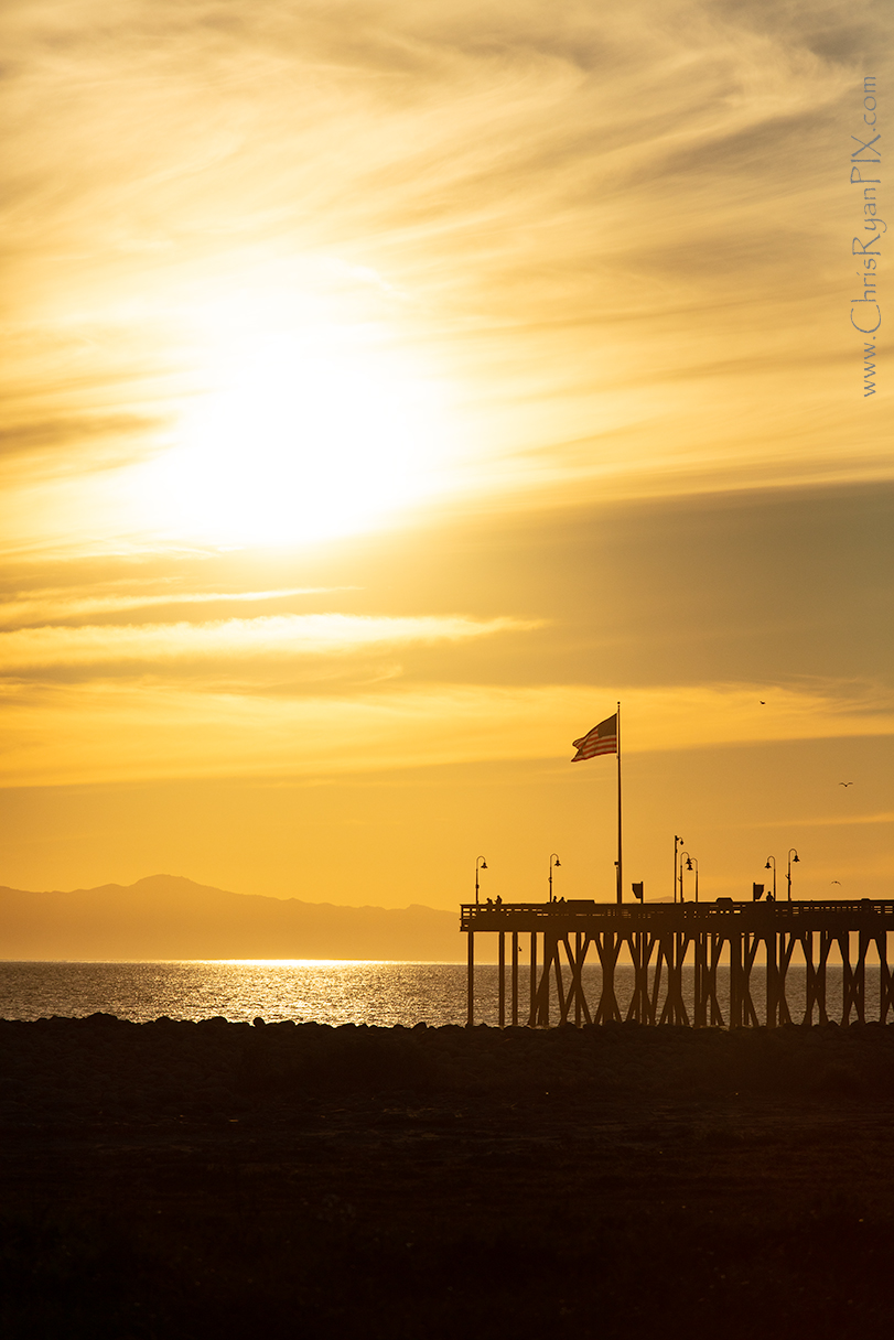 Golden Sunset at Ventura Pier Photo