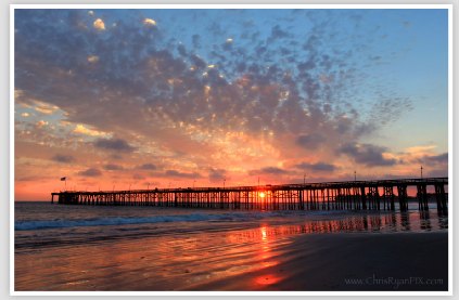 Orange Sunset on Ventura Pier