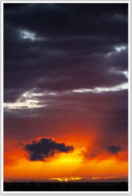 Sunset Clouds over Horizon