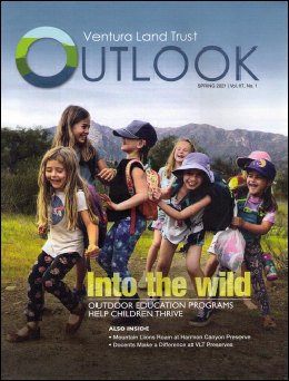 Cover Photo of Ventura Land Trust Outlook Article about Chris Ryan Conservation Photographer