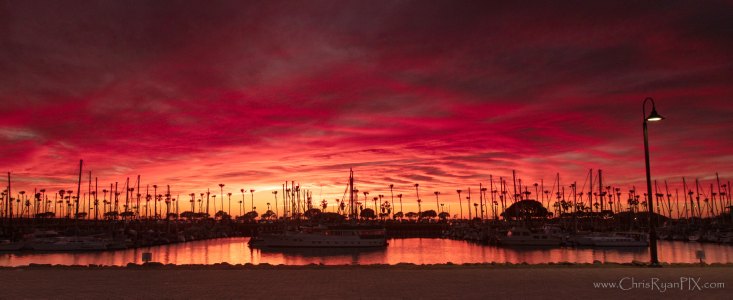 Wicked Sunset over Ventura Harbor