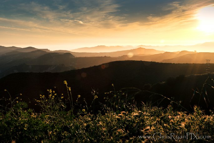 Ventura Hillsides Sunset over Rancho Ventura