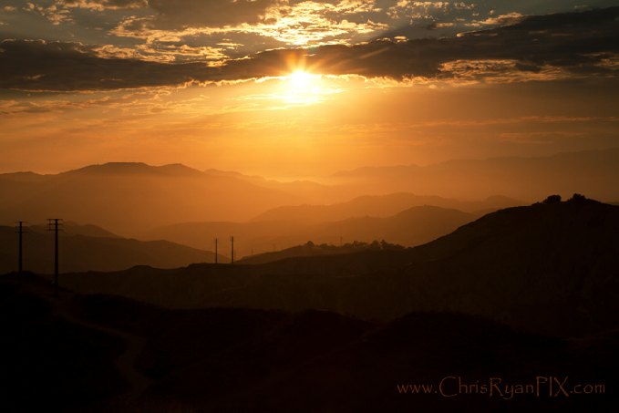 Industrial Sunset over Ventura Oil Fields