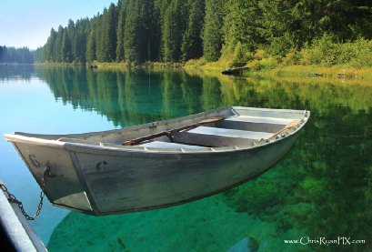 Boat in Clear Lake Oregon