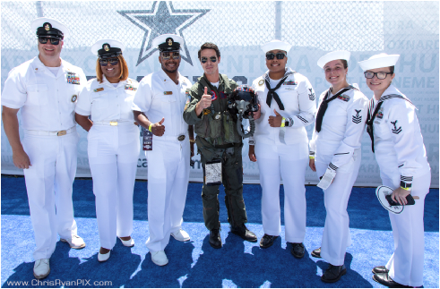 Event Photograph of Cowboys Training Camp with Service Men and Women (ChrisRyanPIX)