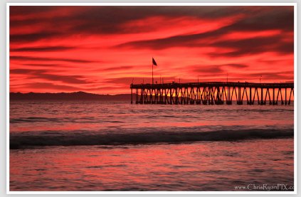 Fire in the Sky over Ventura Pier