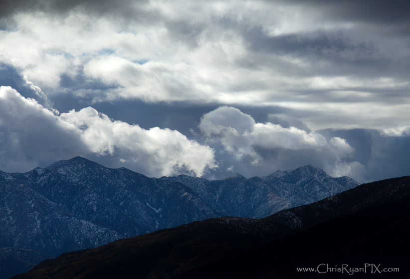 Snow on Topa Topa Mountains in Ojai Valley