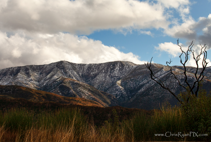 Ojai Mountain Range in Snow