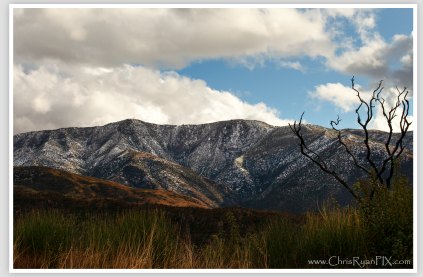 Ojai Mountain Range in Snow