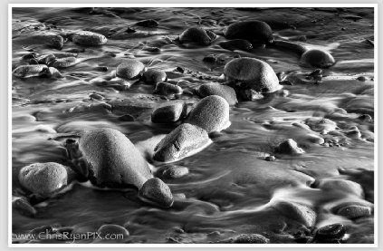 Textured Shoreline at Beach