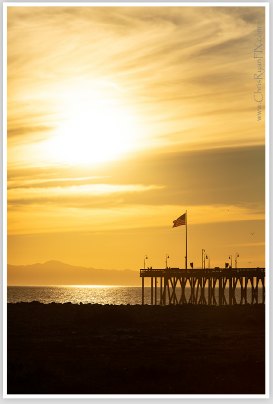 Golden Sunset at Ventura Pier Photo