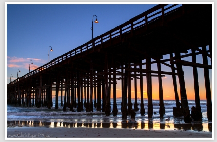 Reflections under the Ventura Pier