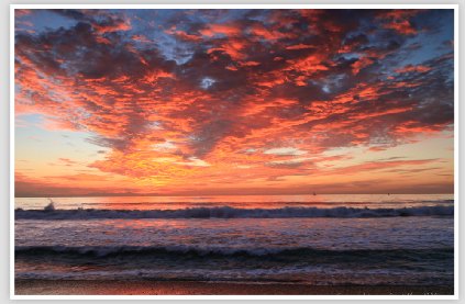 Ventura Beach Shorelines at Sunset