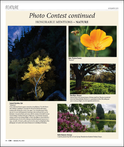 Honorable Mention of Photo by Chris Ryan in VC Reporter Photo Contest 2022