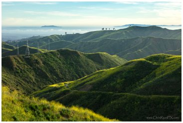 Coastal views from the hillsides of Ventura County