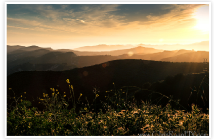 Bronze Mustard Sunset over Ventura