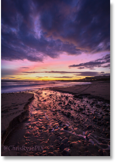 Amazing Purple Sunset over The Ventura Pier